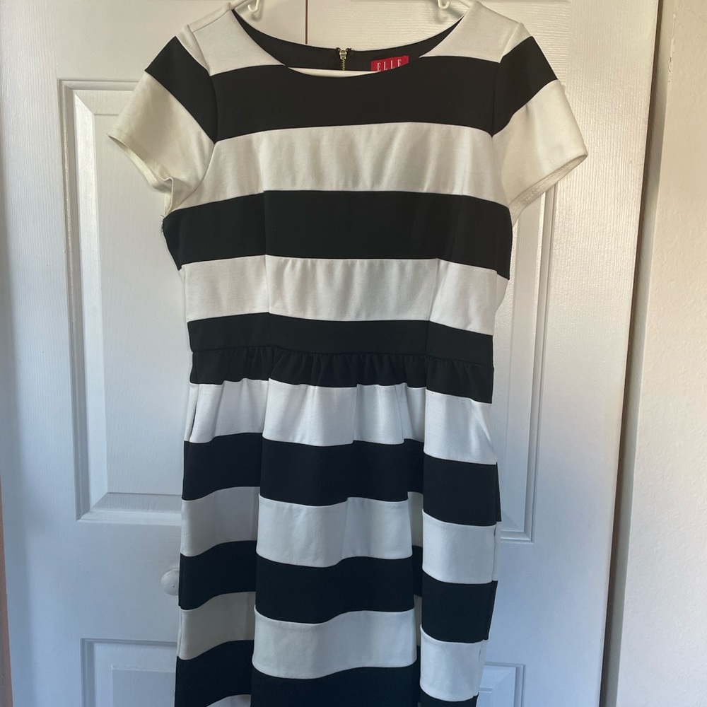 Elle Striped A-Line Dress